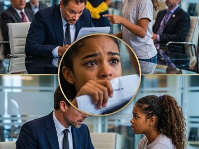 “ESSE CONTRATO É FALSO!”—sussurrou a FILHA da FAXINEIRA… antes do CEO cair num GOLPE de 100 MILHÕES! 