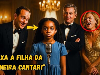 “FAZ A FILHA DA FAXINEIRA CANTAR, VAI SER ENGRAÇADO”—RIRAM OS RICOS…MAS A GAROTA NEGRA CALOU O SALÃO 
